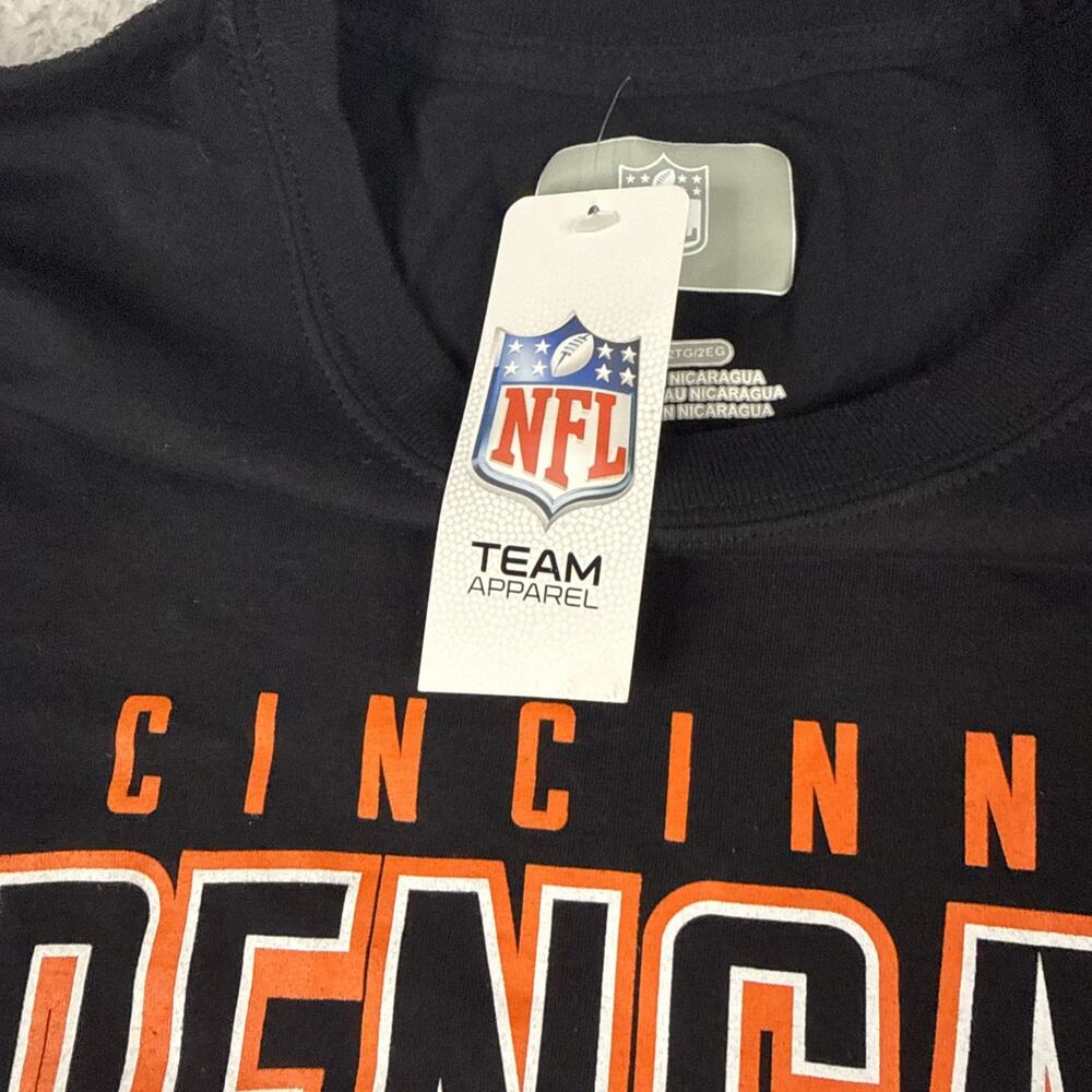 Cincinnati Bengals NFL Football T-Shirt Men’s XXL Black New With Tags - Picture 3 of 6